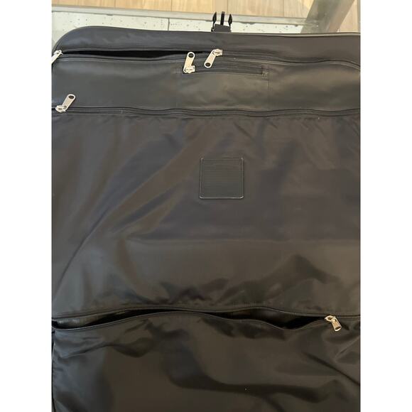 RARE Vintage Coach Garmet Bag Leather Trim Lots of Pockets - Picture 13 of 16